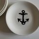 Set of 8 plates by Gien for Atelier Primavera 1960 Anchor