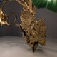 Art Nouveau Chestnut Leaf and Green Glass Sconce, 1900s