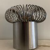 Spring Andrea Lazzari grey stainless spring lamp for Morosini 1970