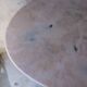 Antique garden table in cast iron and pink marble.