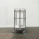 Vintage German folding service trolley with 3 shelves, 1970s.