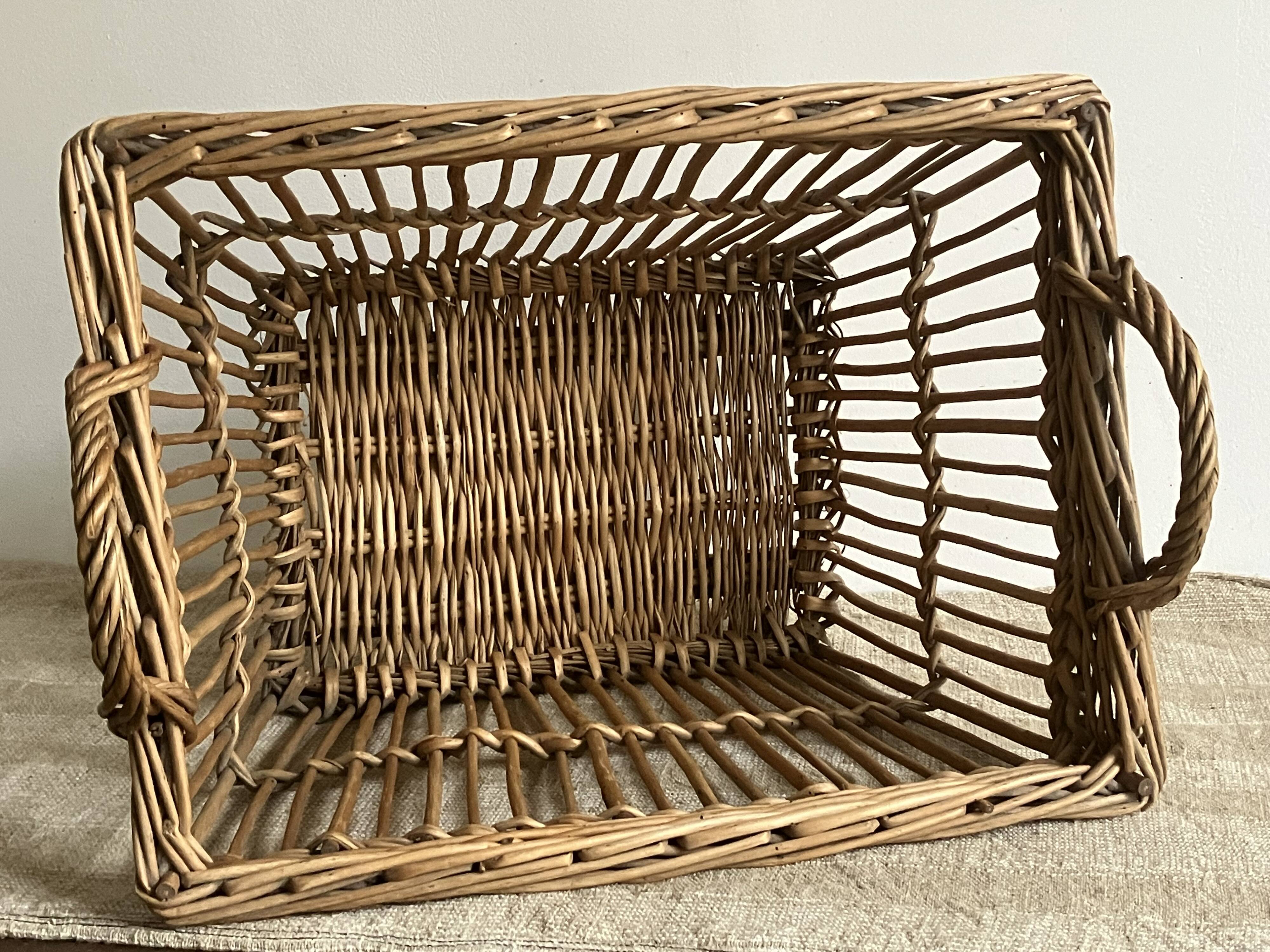 Laundry basket, woven wicker
