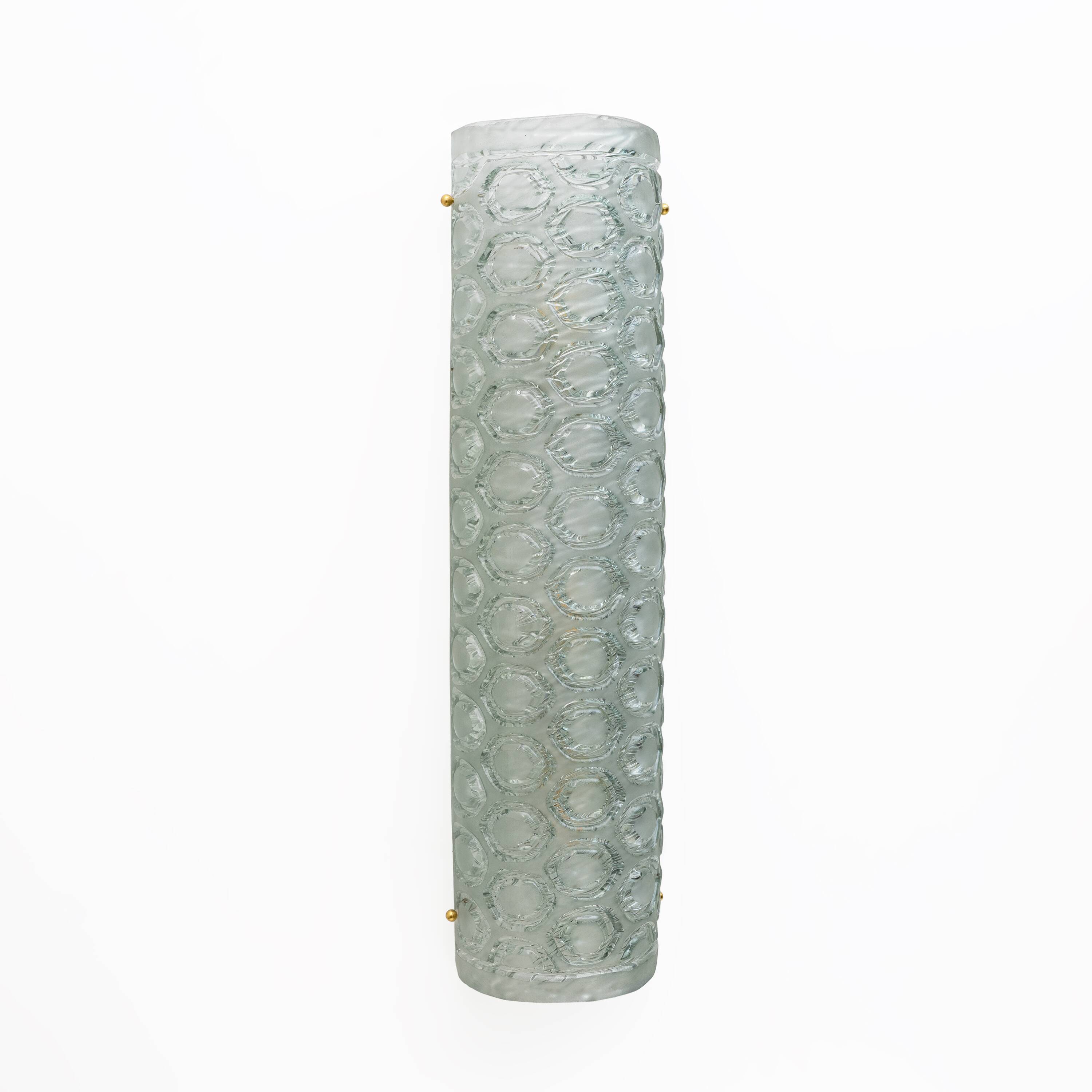 Pair of Modern Light Green Murano Glass Sconces