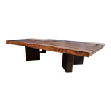 Table basse en noyer massif