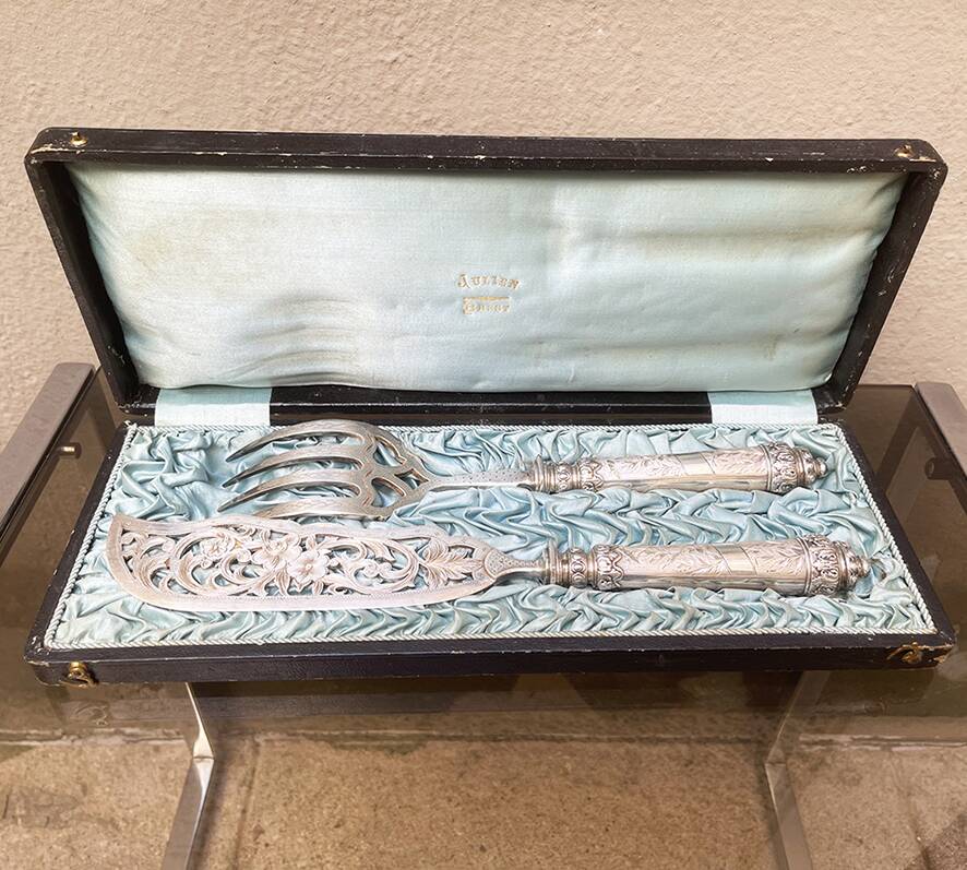 Antique fish cutlery in Louis XVI style – Julien Brest