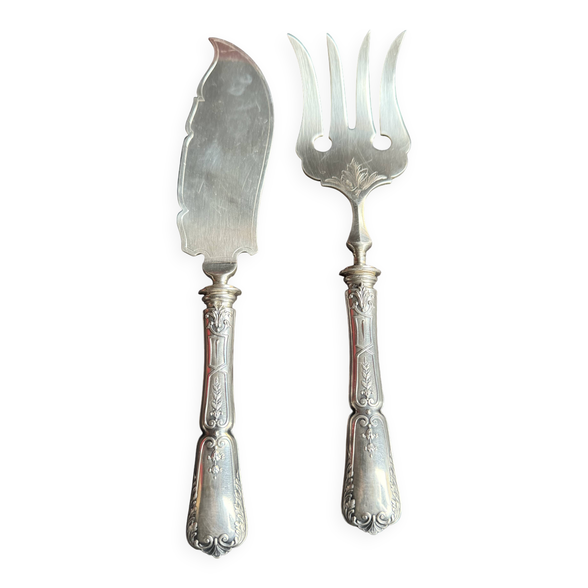 Fish serving cutlery – Silver – Société du Louvre