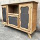 Low sideboard, bar, storage unit, wood, compass legs,
