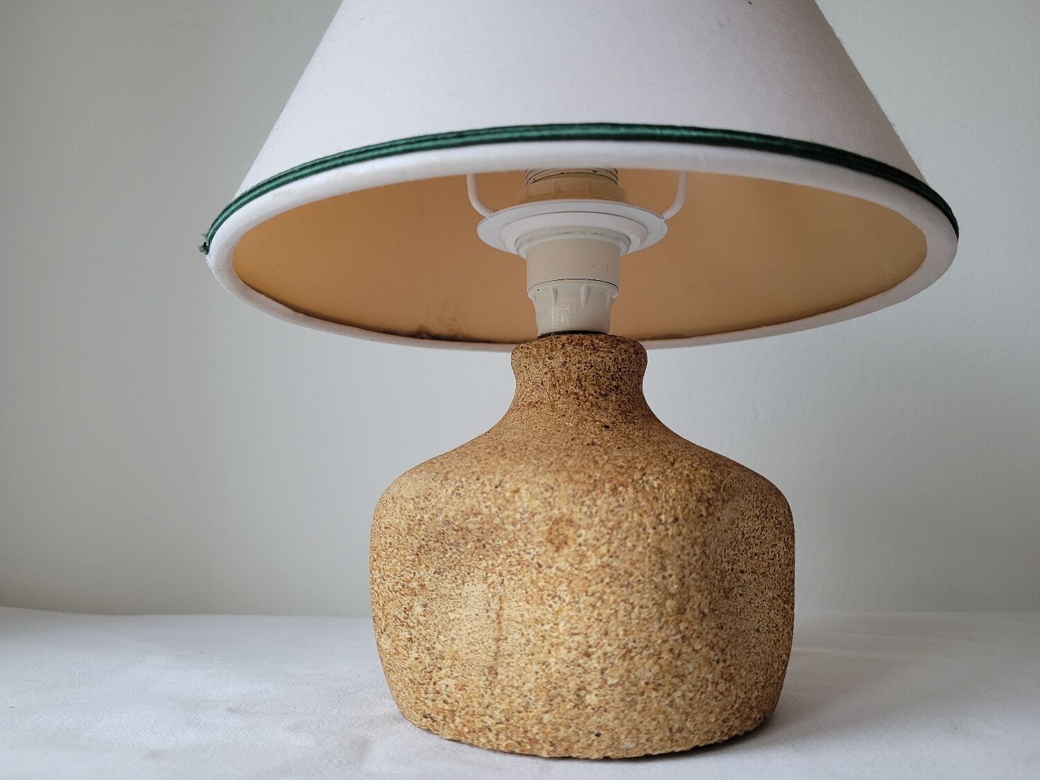 Reconstituted stone bedside lamp
