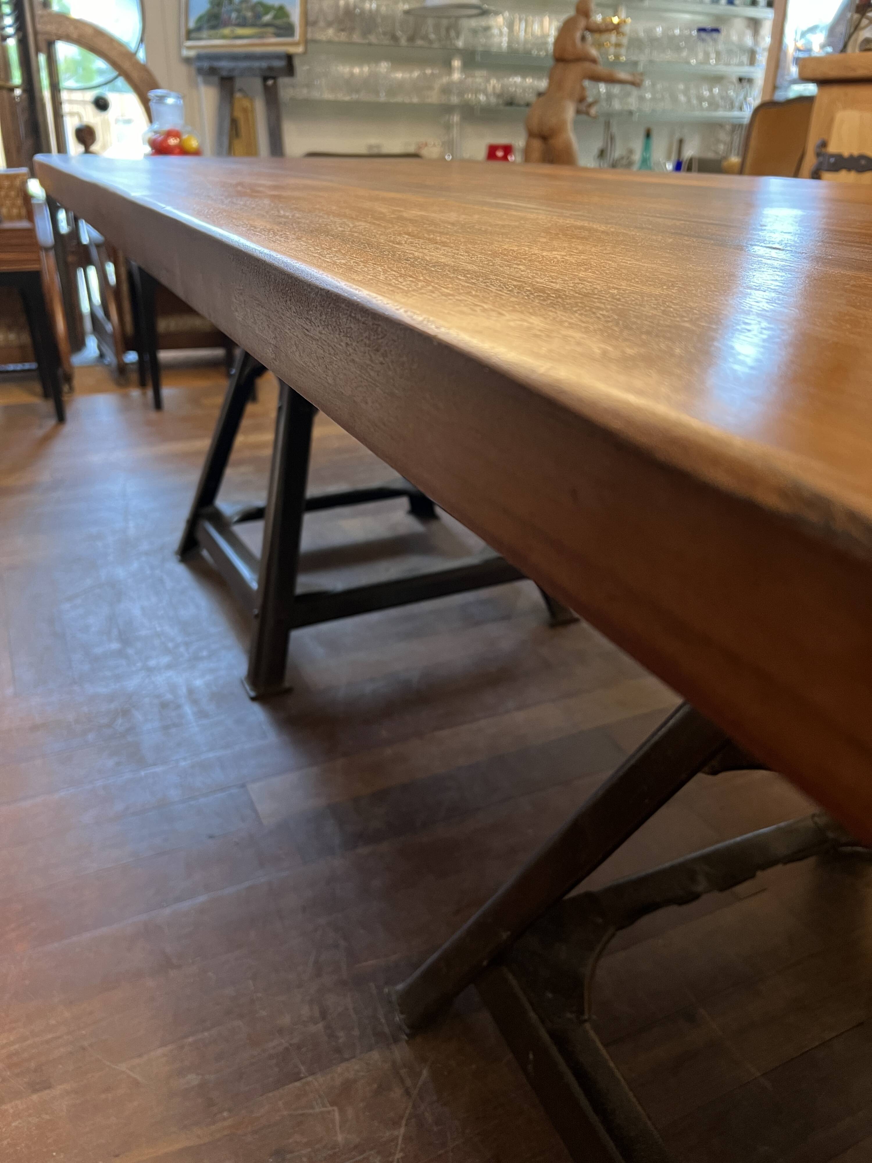 Large table with industrial legs