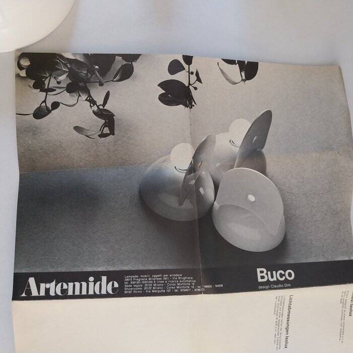 Set of 3 Artemide “Buco” lamps by Claudio Bini