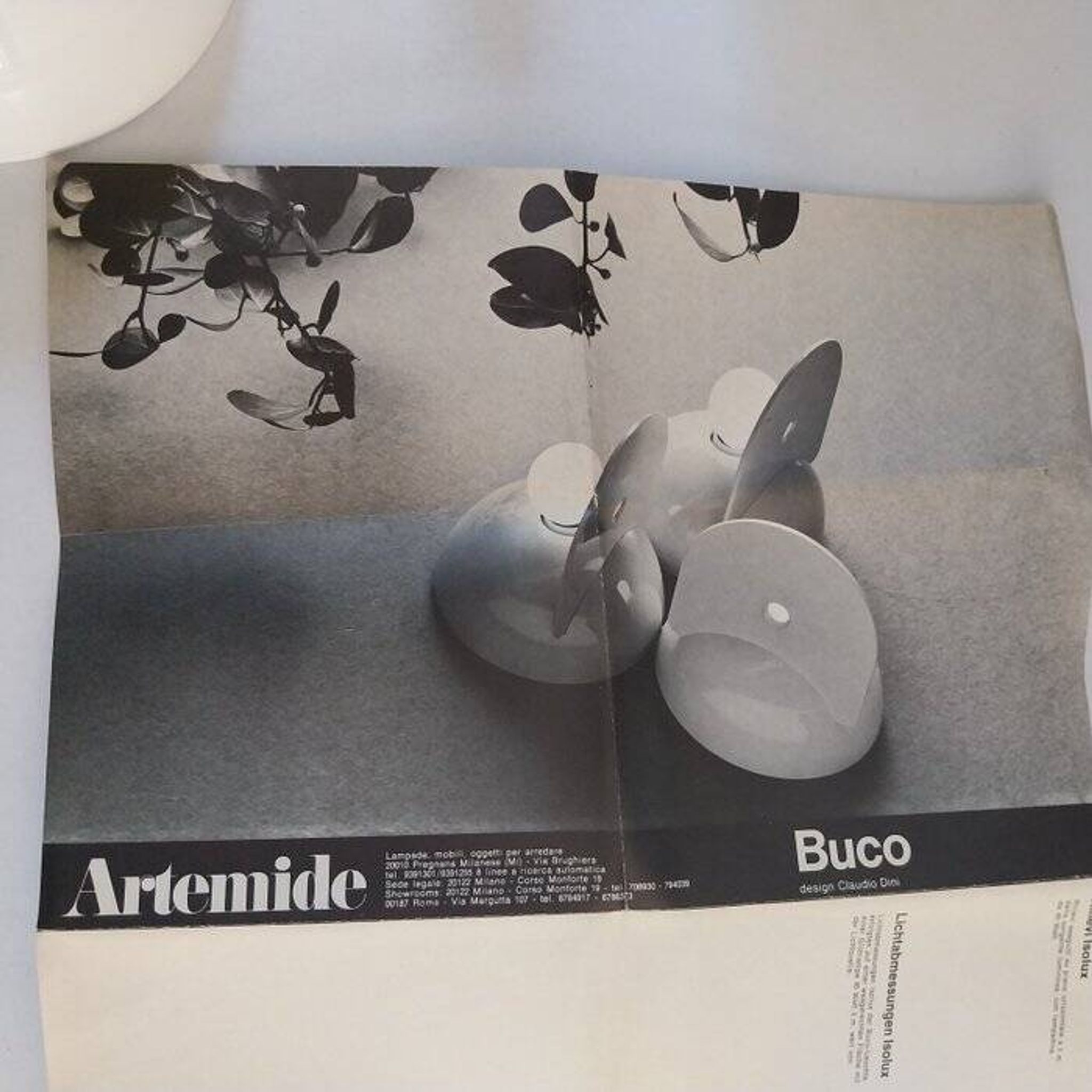 Set of 3 Artemide “Buco” lamps by Claudio Bini