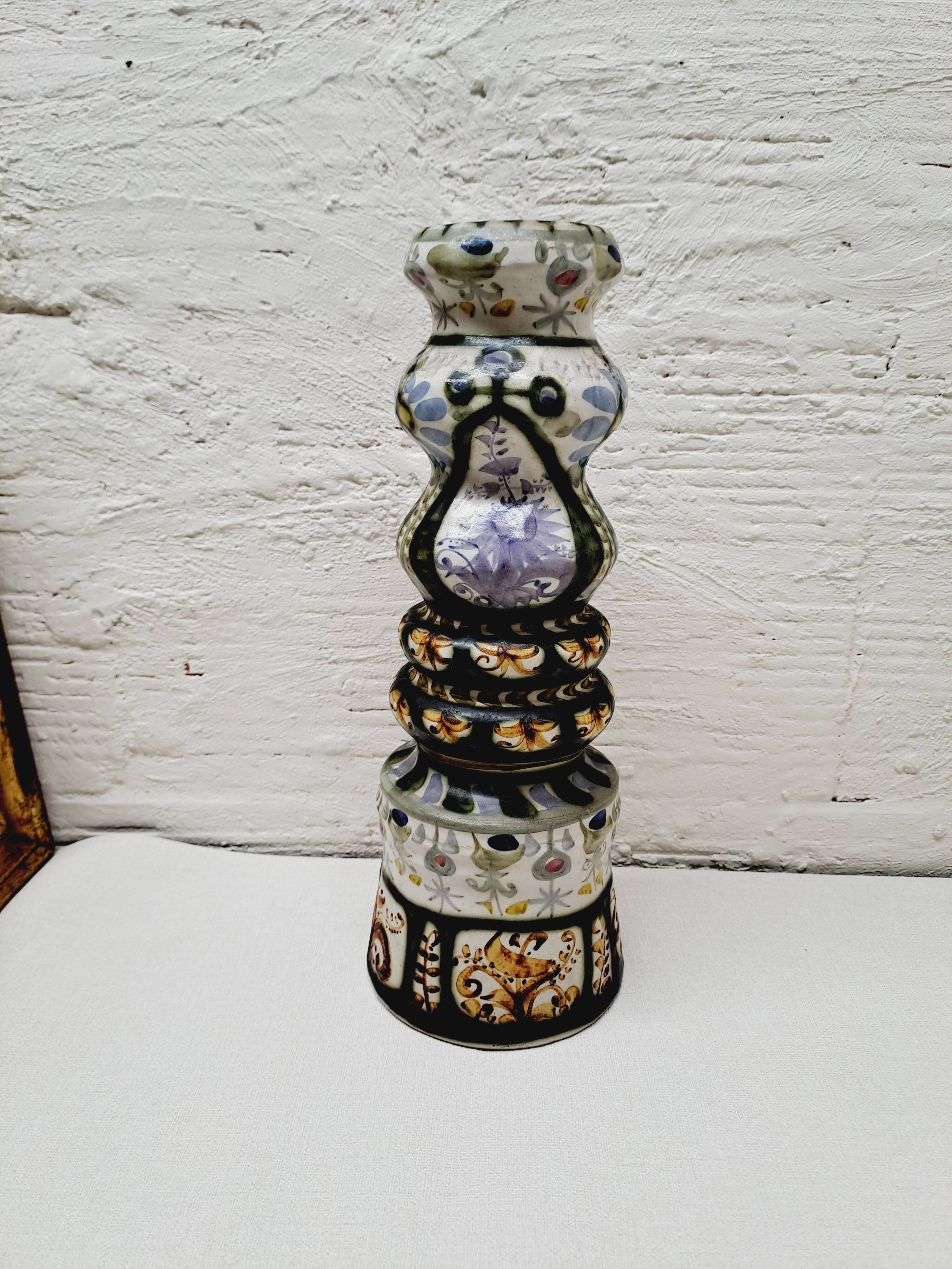 Large André L'Helguen Quimper Candle Holder