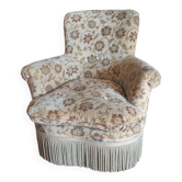Fauteuil crapaud velours vintage