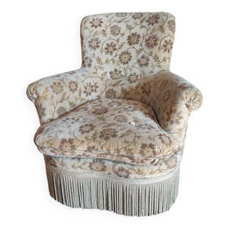 Vintage velvet toad armchair