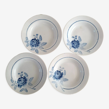 Lot de 4 assiettes terre de fer Saint Amand