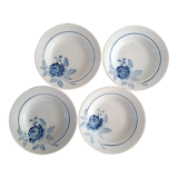 Set of 4 plates terre de fer Saint Amand
