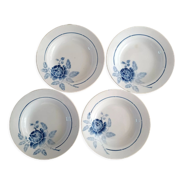 Lot de 4 assiettes terre de fer Saint Amand