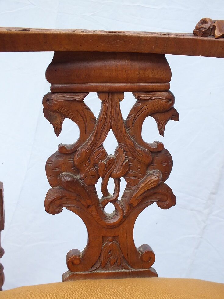 Seat two-seater said confidant - Italian work, late 19th century
