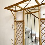 Wall-mounted coat rack with mirror and umbrella stand, 1950s-60s