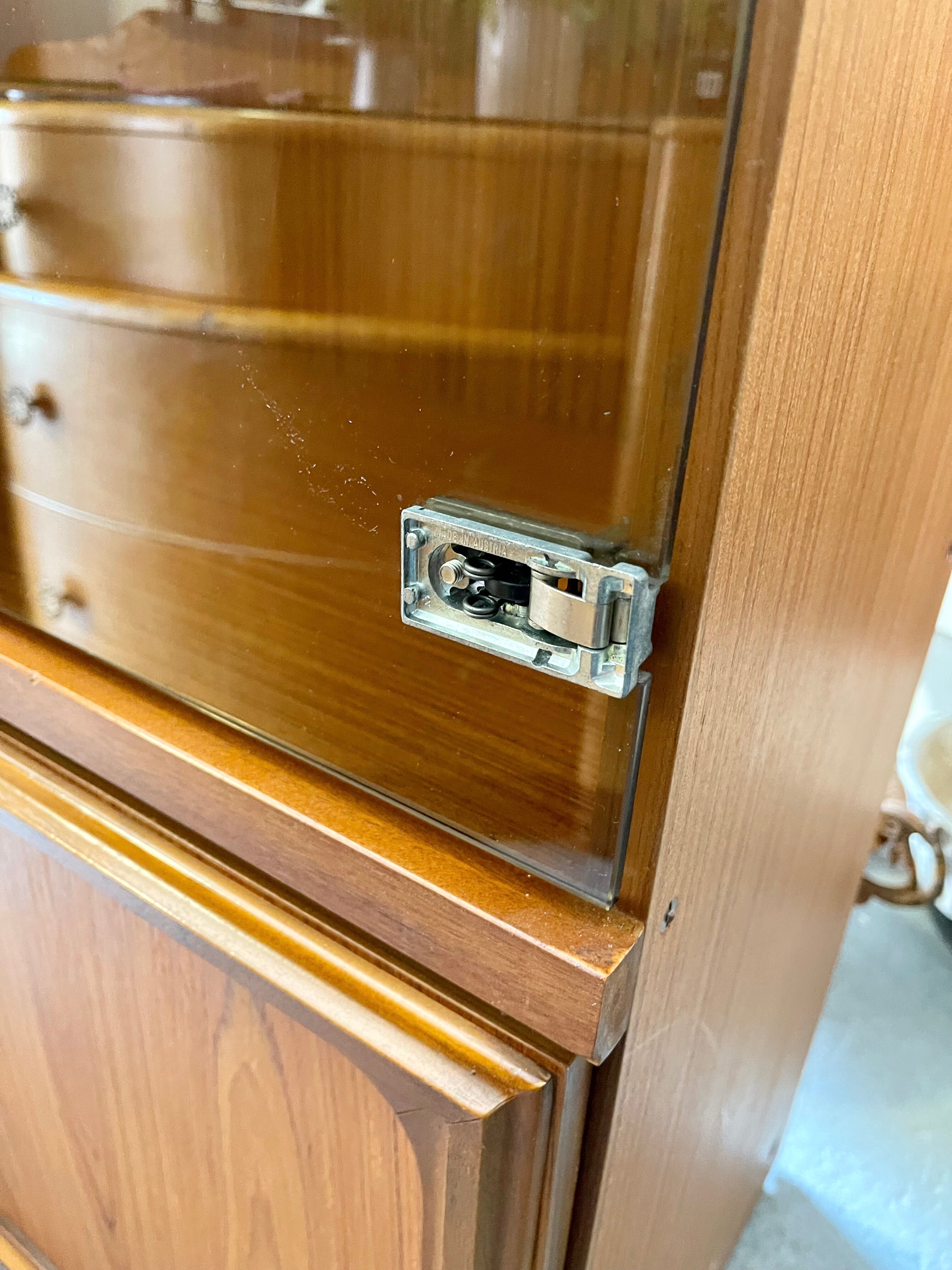 Vintage wall unit display cabinet