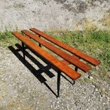 60s Italian wooden bench