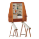 Wall mirror with a solid pine frame, integrated shelf.
