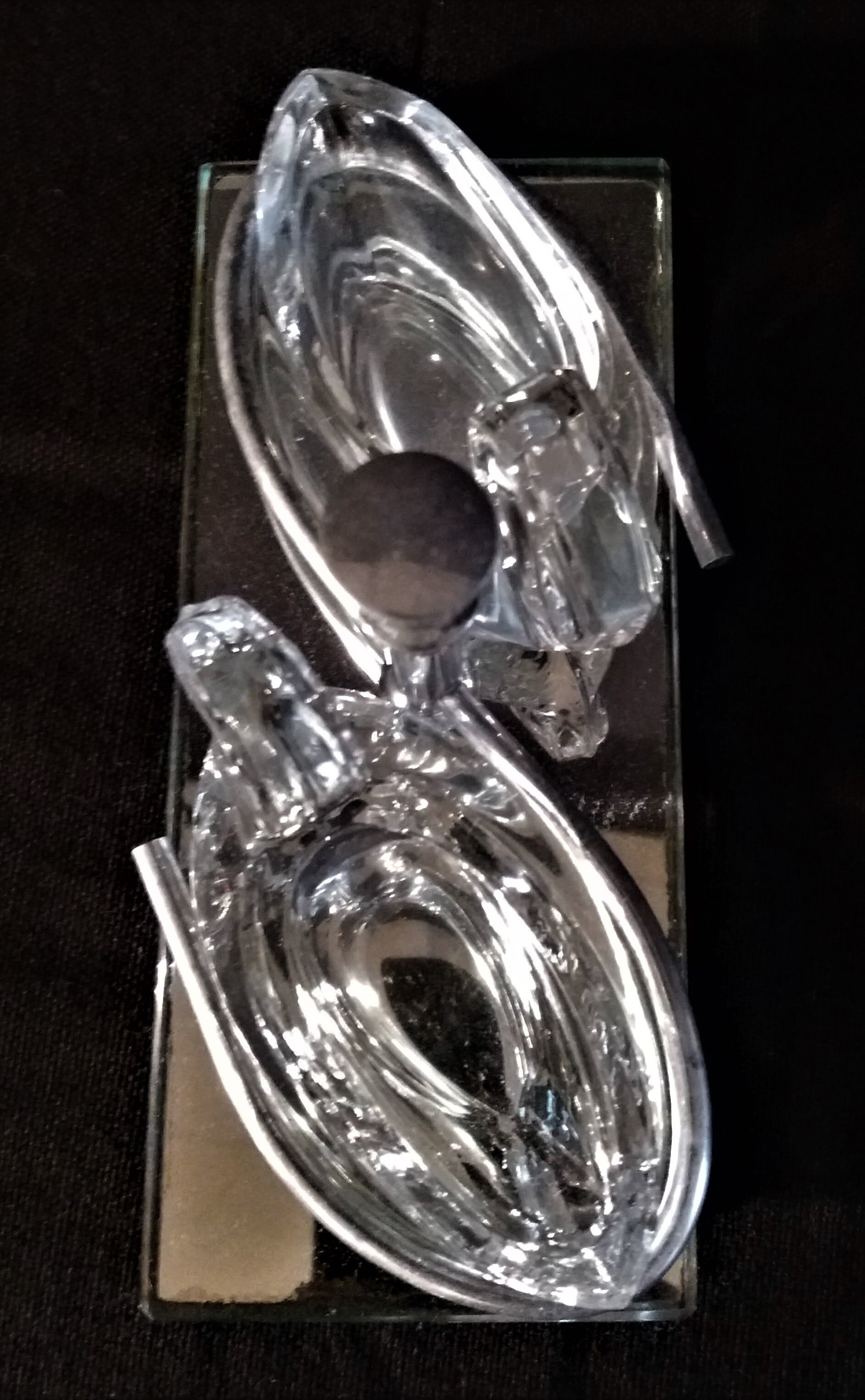 Mirror crystal and chrome 1950s
