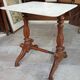 Old small marble and wood side table