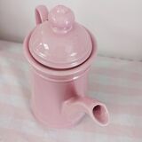 Coffee service, coffee pot and 5 pink mazagrans