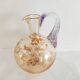 Glass pitcher decorated with 19th century flowers