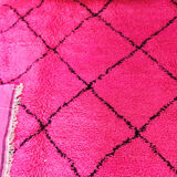 Tapis marocain rose 295x182cm