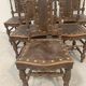 6 chaises de style Renaissance en chêne, XXème siècle