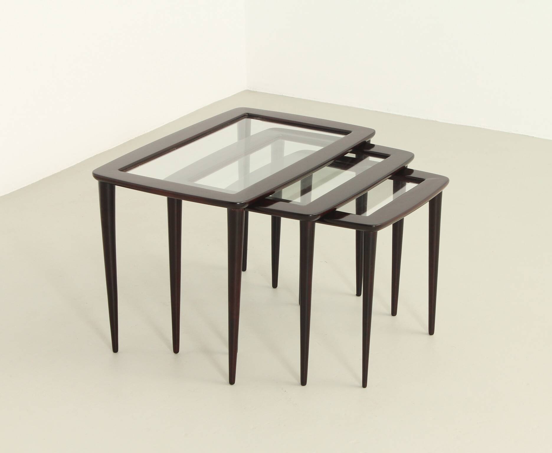 Set of nesting tables by Ico Parisi for De Baggis, Italy, 1955.