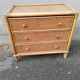 Commode vintage rotin et cannage