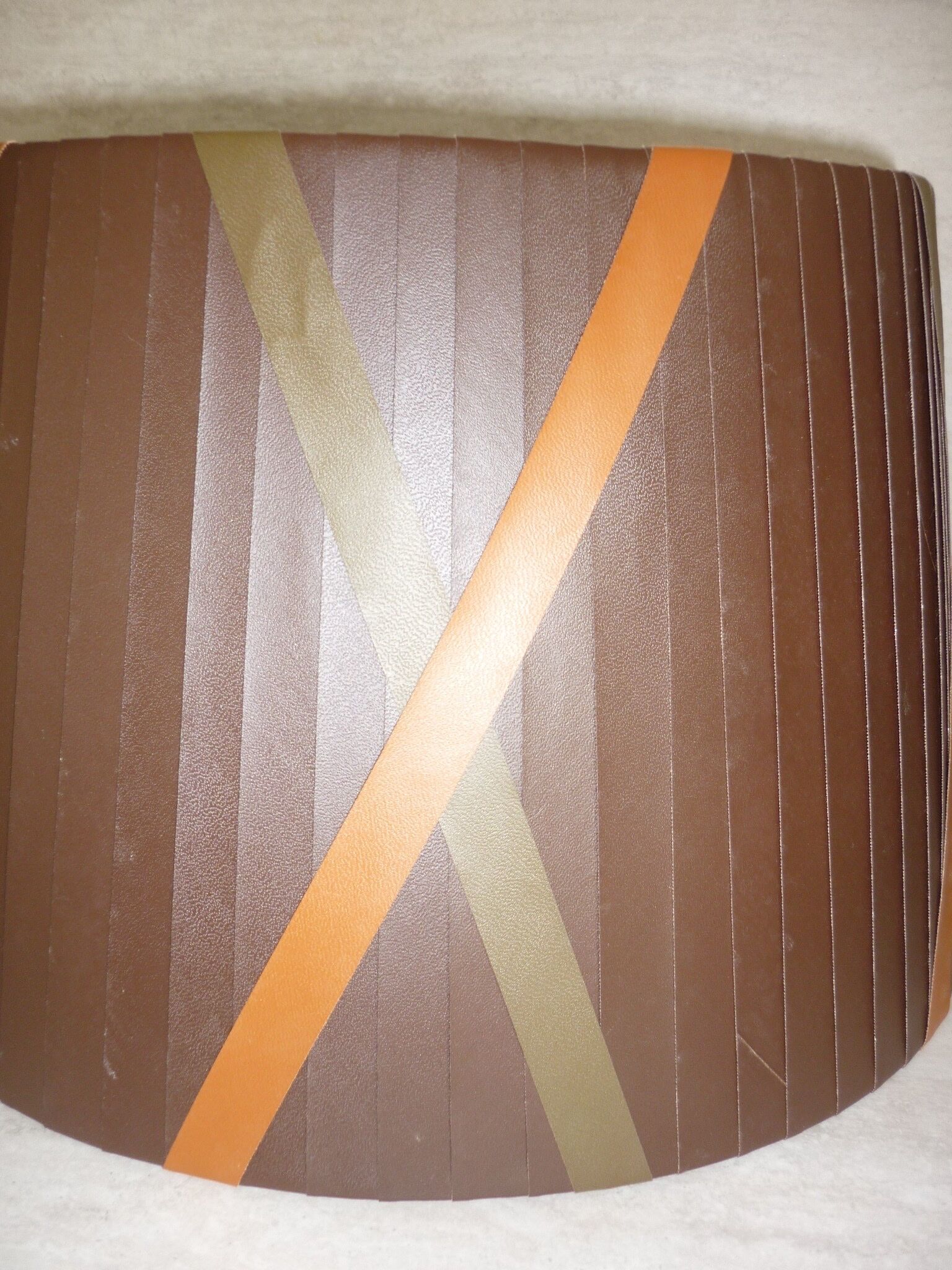 Lampshade fabric brown green and orange, 36 cm