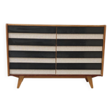 Wooden commode U 453 black and white by Jiri Jiroutek for Intérier Praha