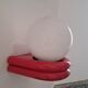 Red metal globe wall light