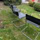 Lot of 4 modernist chairs in the style of MG5 Matteo Grassi circa 1980