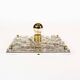 Large vintage murano glass flush mount light by Neuhauss