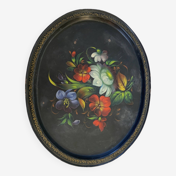 Painted metal tray, 1900