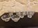 8 verres vintage en verre gravé pied étoile