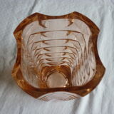 Pink vintage pressed glass vase