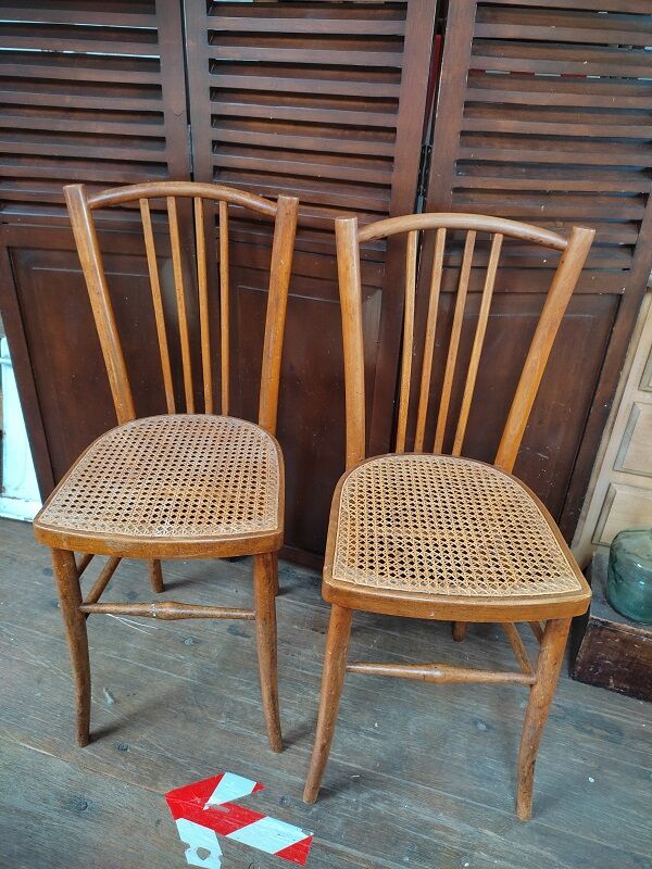 Chair Wood bistro bars Cannage