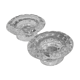 Duo de bougeoirs en verre