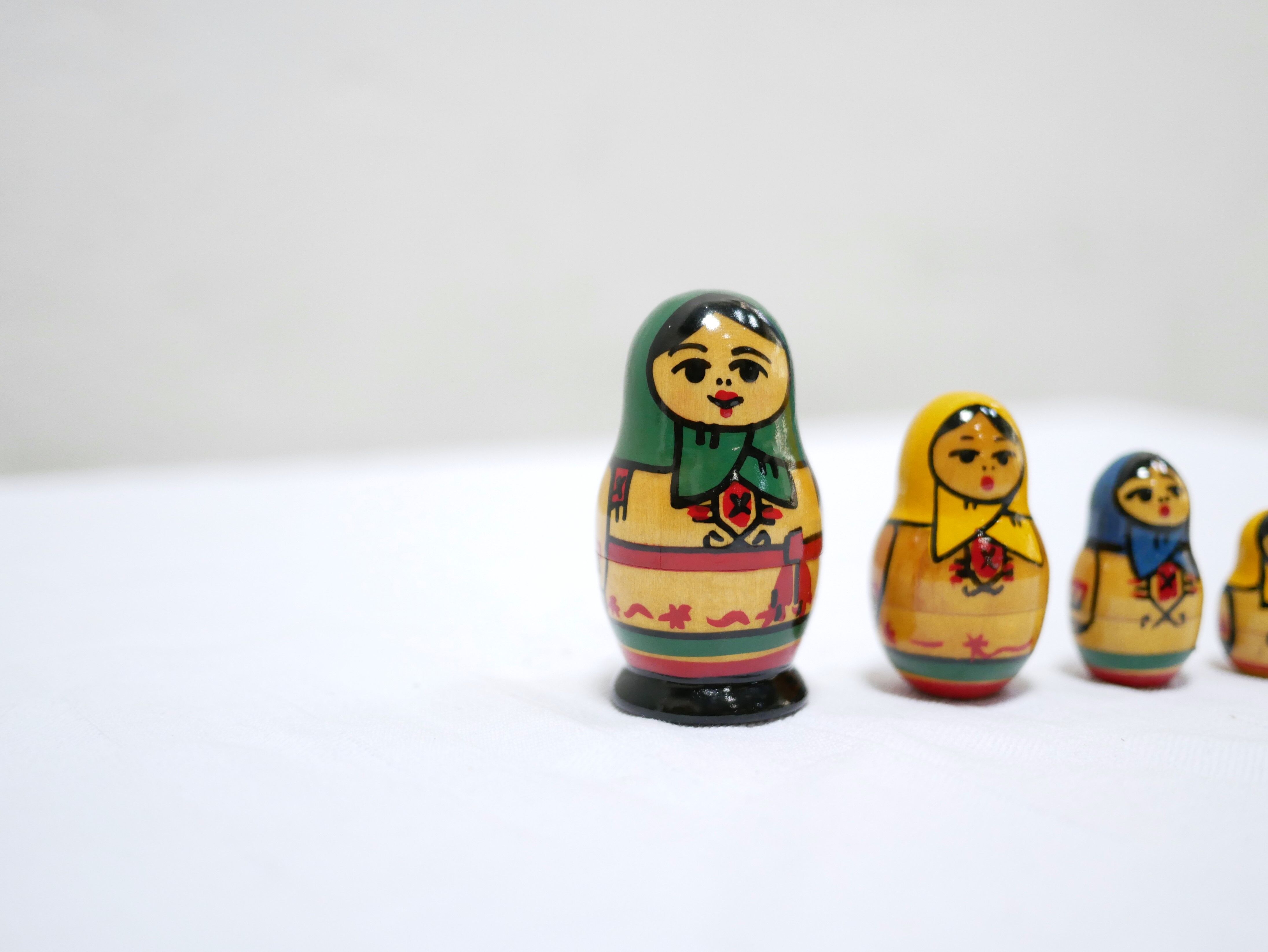 Vintage Russian Matryoshka wooden dolls
