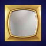 Large Vintage 1950s French Hand Carved Hardwood Gold Gilt Wall Mirror