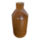 Antique Doulton Lambeth Brown Salt Stoneware Bottle Square Base 1860