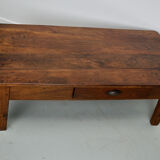 Rustic oak coffee table french 19th century farmhouse