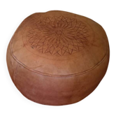Pouf marocain en cuir