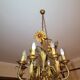 Set of painted metal chandeliers with flower decor